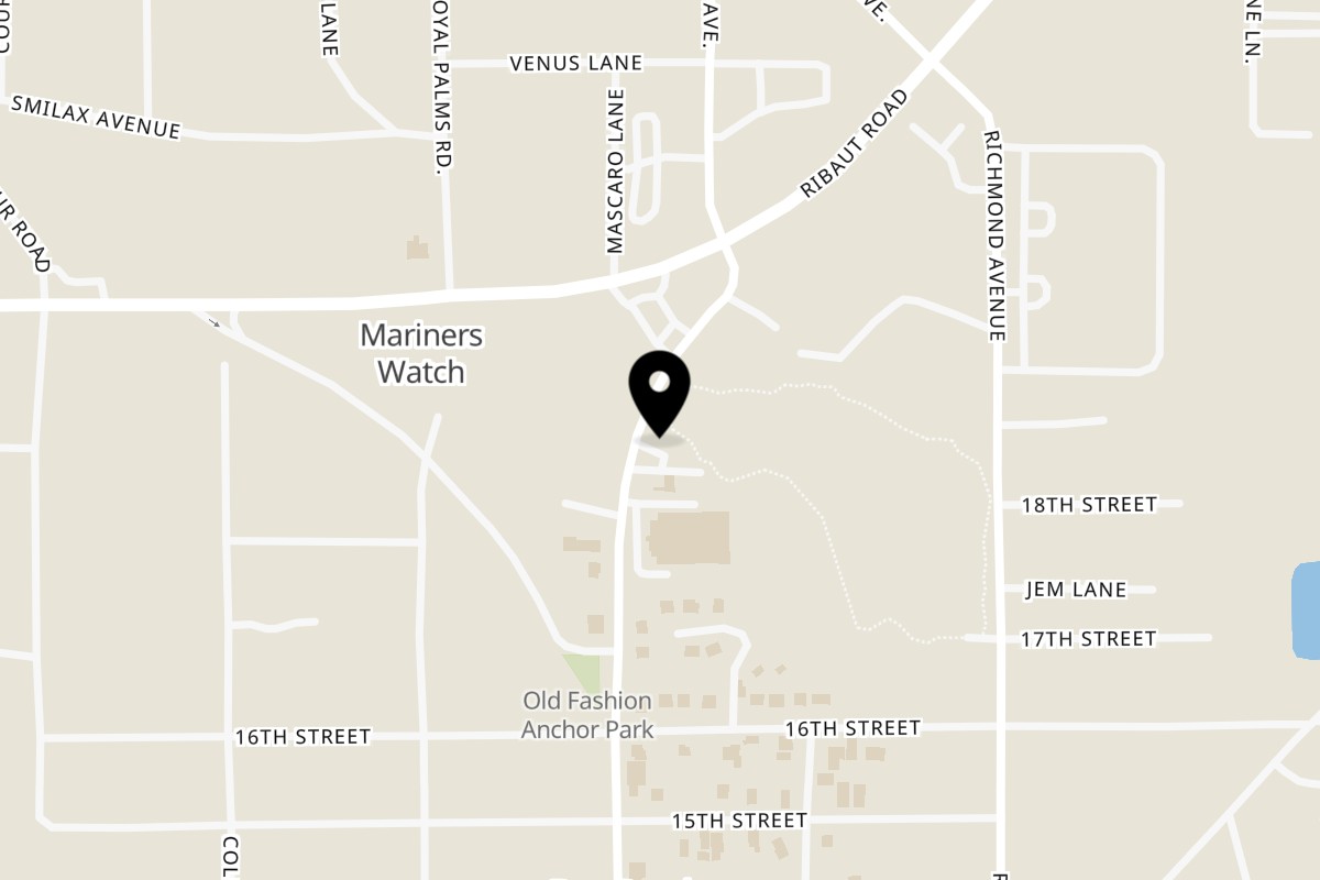Map showing the location of Griddle & Grits on 1638 Paris Ave in Port Royal